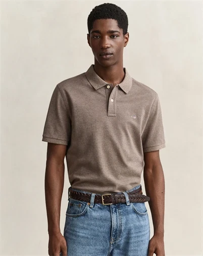 Gant - Reg Shield Polo - Hazelnut Melange